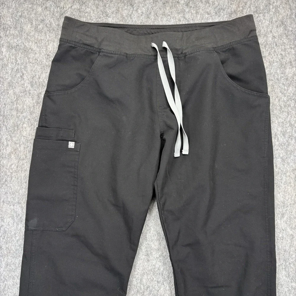 Figs Kade Cargo Scrub Pants Women's Large Black Nurse Doctor Medical T21004